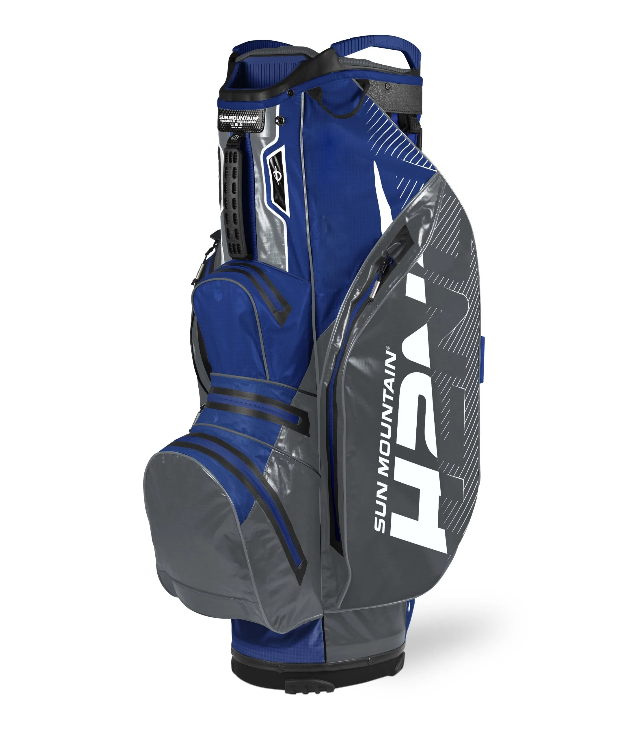 Sun Mountain H2NO Lite Golf Cart Bag - Grey/Blue 3 Sun Mountain H2NO Lite Golf Cart Bag - Grey/Blue