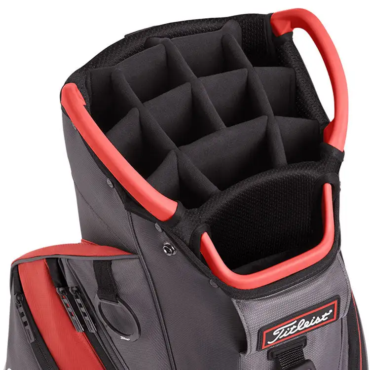 Titleist 2022 Cart 14 Lightweight Golf Cart Bag - Grey/Red/Black 4 Titleist 2022 Cart 14 Lightweight Golf Cart Bag - Grey/Red/Black - Image 2