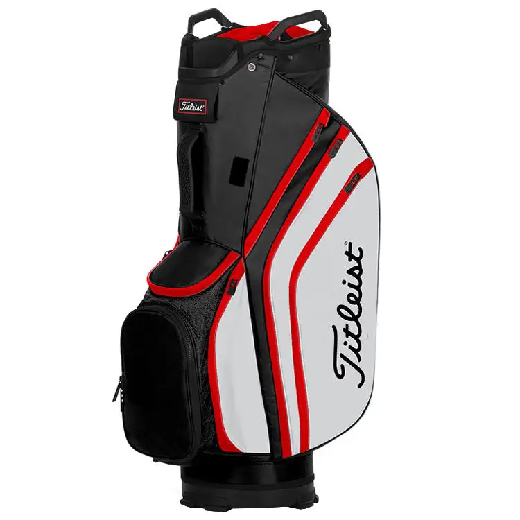 Titleist Cart 14 Lightweight Golf Cart Bag - Black/White/Red 3 Titleist Cart 14 Lightweight Golf Cart Bag - Black/White/Red