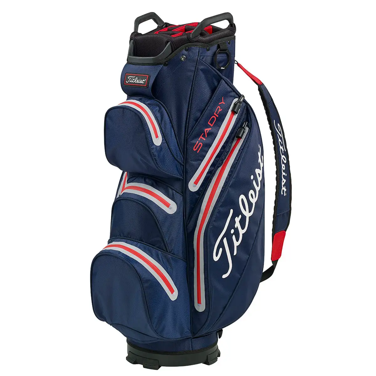 Titleist Stadry '19 Golf Cart Bag - Navy/Sleet/Red 3 Titleist Stadry '19 Golf Cart Bag - Navy/Sleet/Red