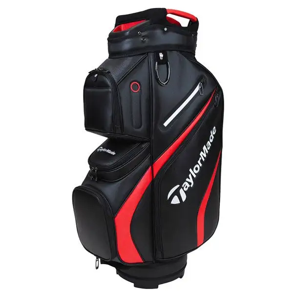 Taylormade 2021 Deluxe Golf Cart Bag - Black/Red 3 Taylormade 2021 Deluxe Golf Cart Bag - Black/Red