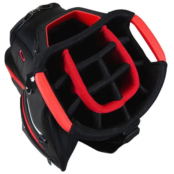 Taylormade 2021 Deluxe Golf Cart Bag - Black/Red 4 Taylormade 2021 Deluxe Golf Cart Bag - Black/Red - Image 2