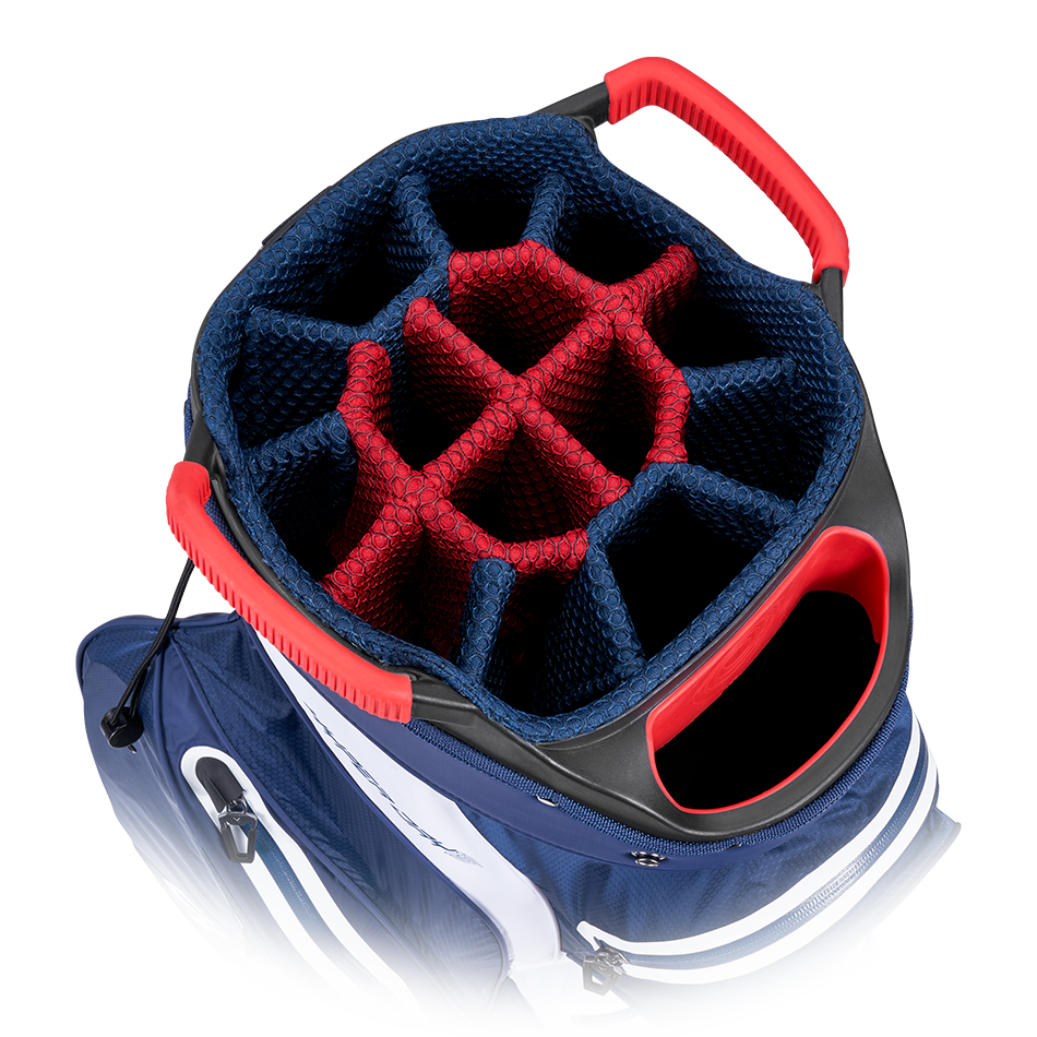Callaway Hyperdry 15 Waterproof Golf Cart Bag - Navy/White/Red 4 Callaway Hyperdry 15 Waterproof Golf Cart Bag - Navy/White/Red - Image 2
