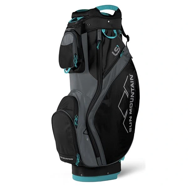 Sun Mountain LS1 Ladies Golf Cart Bag - Black/Teal 3 Sun Mountain LS1 Ladies Golf Cart Bag - Black/Teal