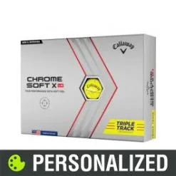 2023 Callaway Chrome Soft X LS Triple Track Personalized Yellow Golf Balls