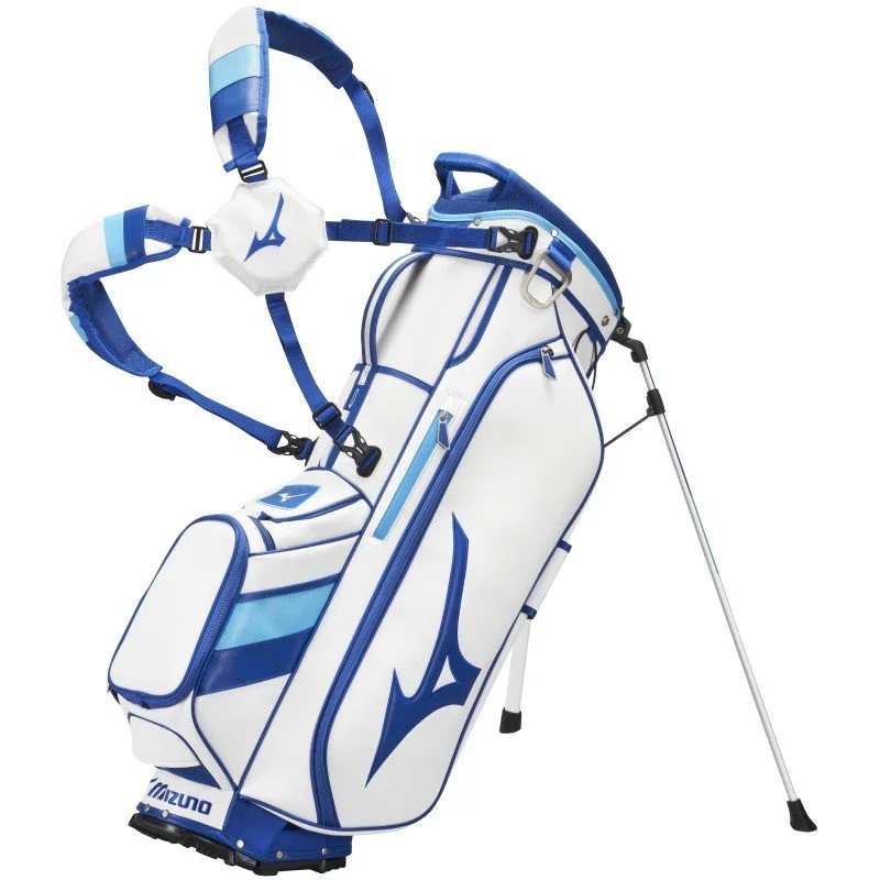 Mizuno Tour Stand Golf Bag - White/Blue 3 Mizuno Tour Stand Golf Bag - White/Blue
