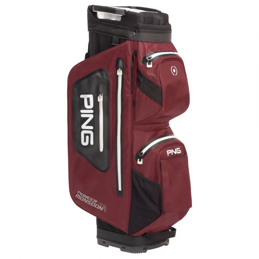 Ping Pioneer Monsoon Golf Cart Bag - Mulberry/Black 3 Ping Pioneer Monsoon Golf Cart Bag - Mulberry/Black