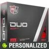 2023 Wilson Staff Duo Soft Personalized Red Golf Balls -Golf Clubs Elegant shop red 2