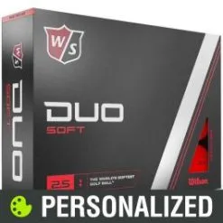 2023 Wilson Staff Duo Soft Personalized Red Golf Balls