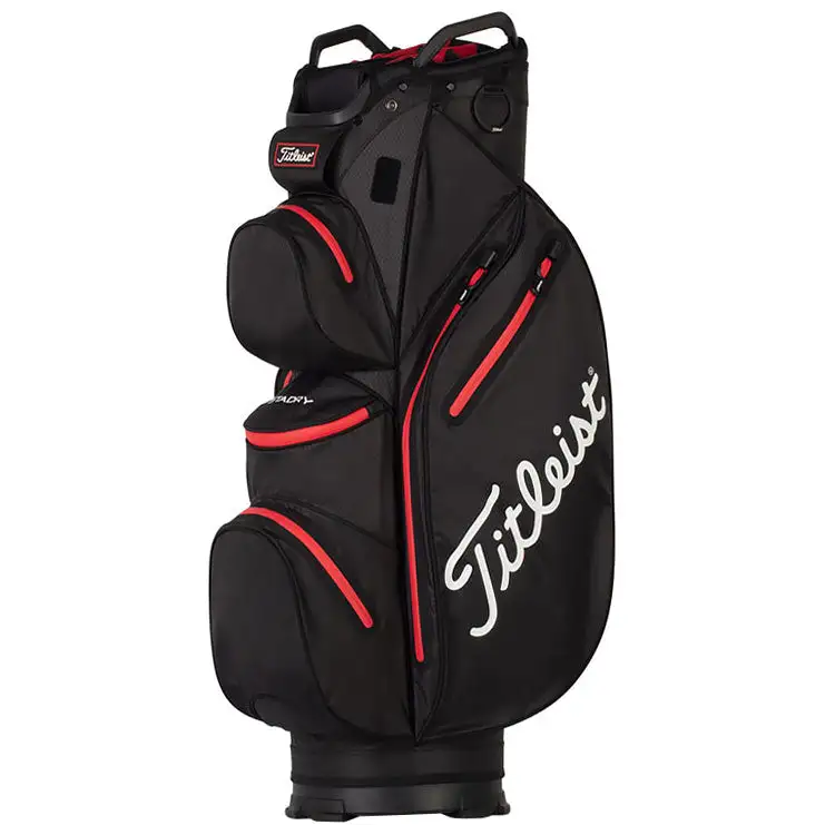 Titleist Stadry 14 Golf Cart Bag - Black/Red 3 Titleist Stadry 14 Golf Cart Bag - Black/Red