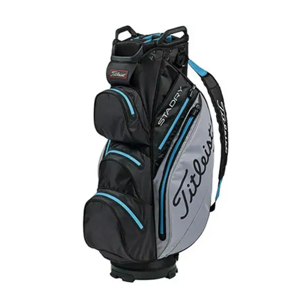 Titleist Stadry '19 Golf Cart Bag - Black/Sleet/Blue 3 Titleist Stadry '19 Golf Cart Bag - Black/Sleet/Blue