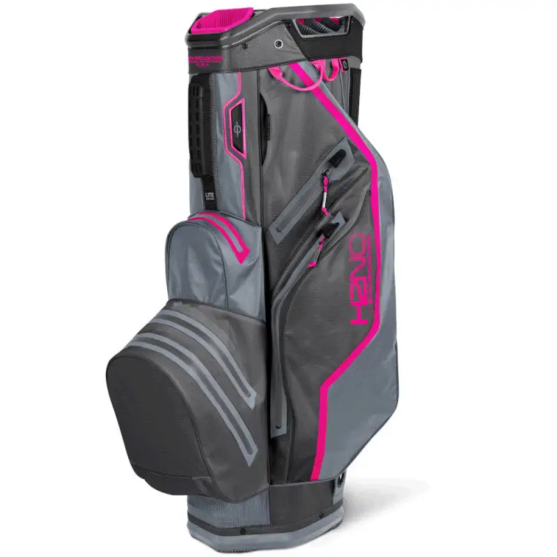Sun Mountain H2NO Lite Golf Cart Bag - Gunmetal/Pink/Cadet 3 Sun Mountain H2NO Lite Golf Cart Bag - Gunmetal/Pink/Cadet