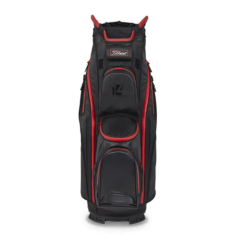 Titleist 2023 Cart 14 Stadry Golf Cart Bag - Black/Black/Red 5 Titleist 2023 Cart 14 Stadry Golf Cart Bag - Black/Black/Red - Image 3