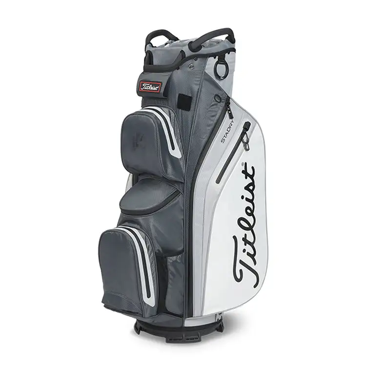 Titleist 2023 Cart 14 Stadry Golf Cart Bag - Charcoal/Grey/White 3 Titleist 2023 Cart 14 Stadry Golf Cart Bag - Charcoal/Grey/White