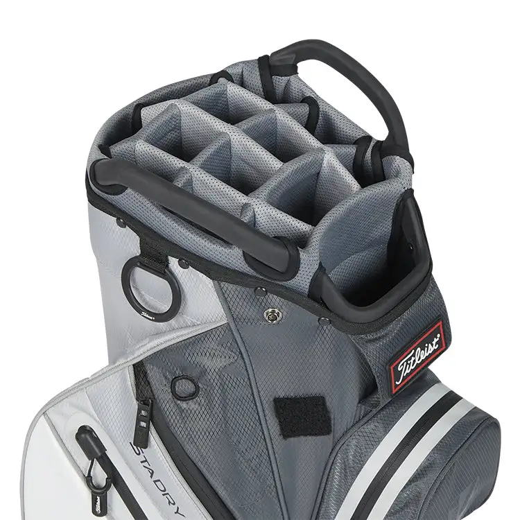 Titleist 2023 Cart 14 Stadry Golf Cart Bag - Charcoal/Grey/White 4 Titleist 2023 Cart 14 Stadry Golf Cart Bag - Charcoal/Grey/White - Image 2