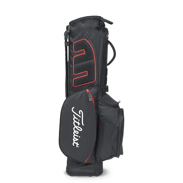 Titleist 2023 Players 4 Golf Stand Bag - Black/Black/Red 5 Titleist 2023 Players 4 Golf Stand Bag - Black/Black/Red - Image 3