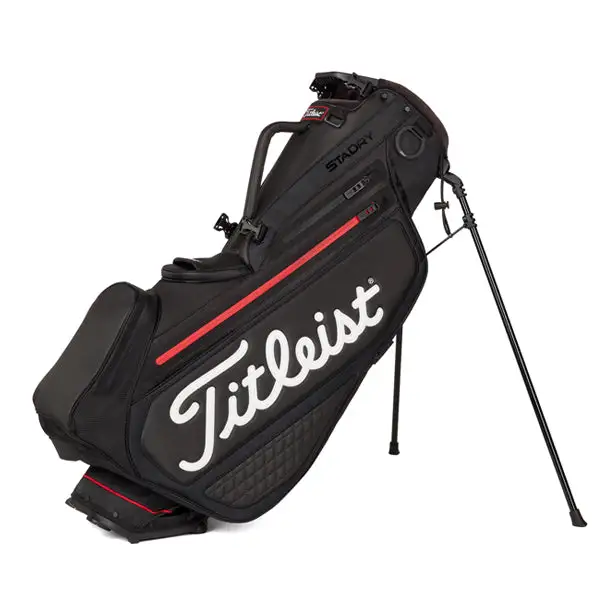 Titleist Jet Black Staff Stadry Golf Stand Bag 3 Titleist Jet Black Staff Stadry Golf Stand Bag