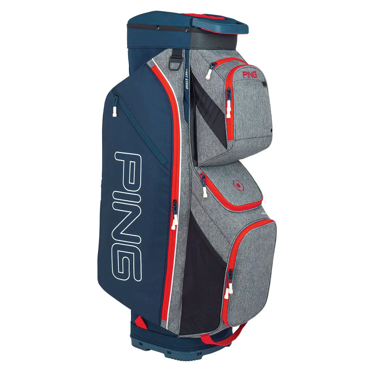 Ping Traverse '20 Golf Cart Bag - Navy/Grey/Red 3 Ping Traverse '20 Golf Cart Bag - Navy/Grey/Red