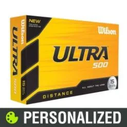 2023 Wilson Staff Ultra 500 Distance Personalized White Golf Balls - 15-Pack