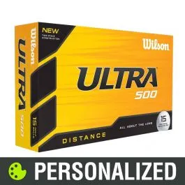 2023 Wilson Staff Ultra 500 Distance Personalized White Golf Balls - 15-Pack -Golf Clubs Elegant shop ultra500