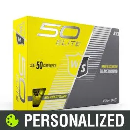 2023 Wilson Staff Fifty Elite Personalized Yellow Golf Balls -Golf Clubs Elegant shop yellownew